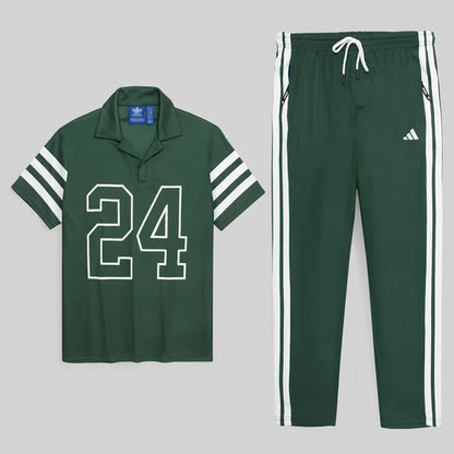 ADS PREMIUM INSPIRED 24 V NECK TRACKSUIT GREEN