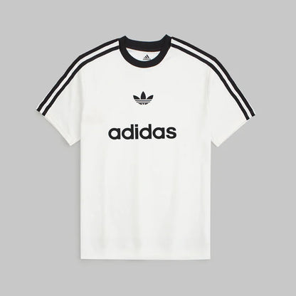 Pure white base with solid black contrast detailing.
