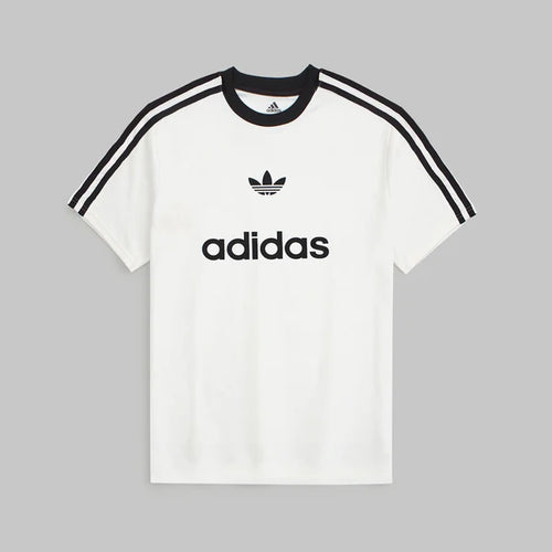 Pure white base with solid black contrast detailing.