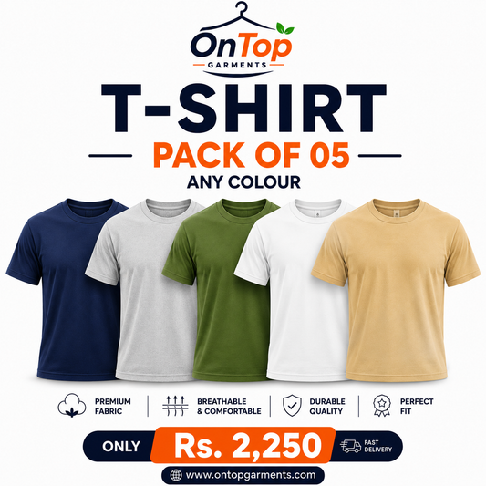 Premium T-Shirts — Pack of 5