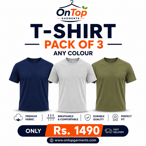 Premium T-Shirts — Pack of 3