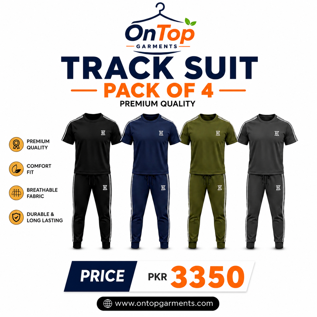 Premium Track Suits — Pack of 4